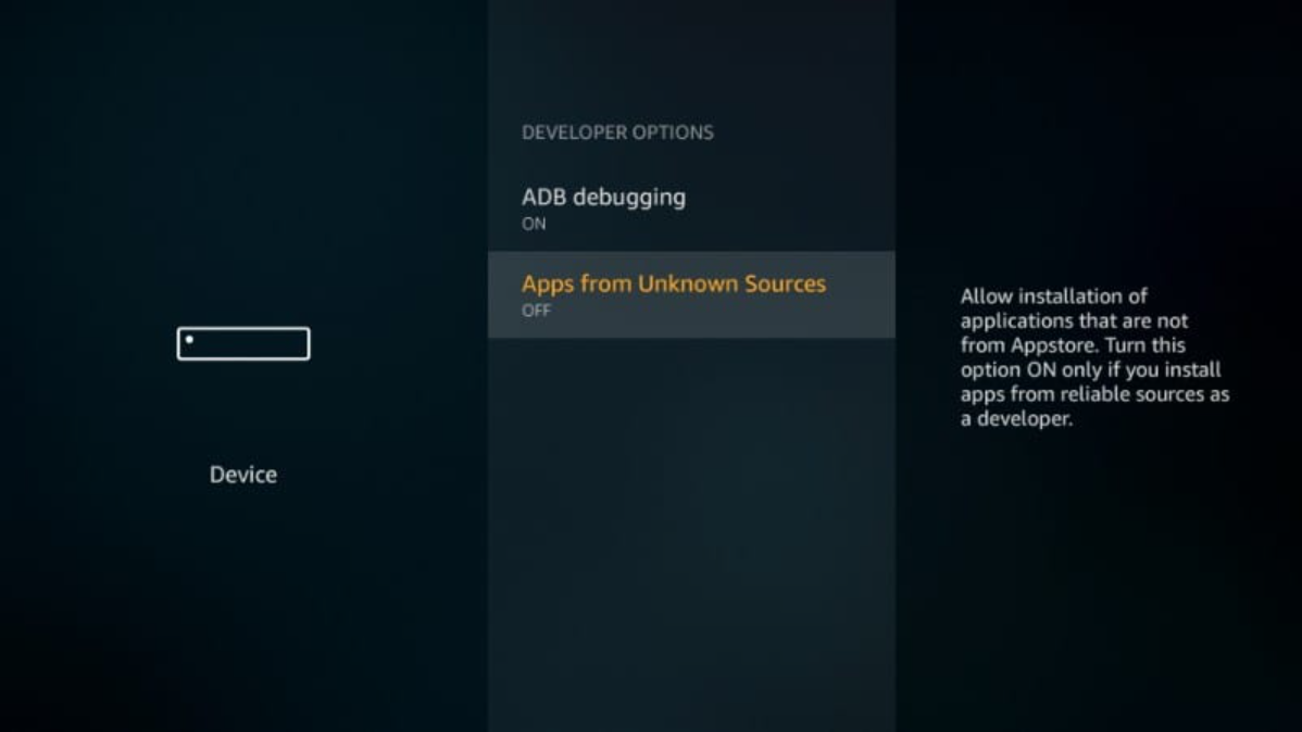 Apps From Unknown Sources in FireStick