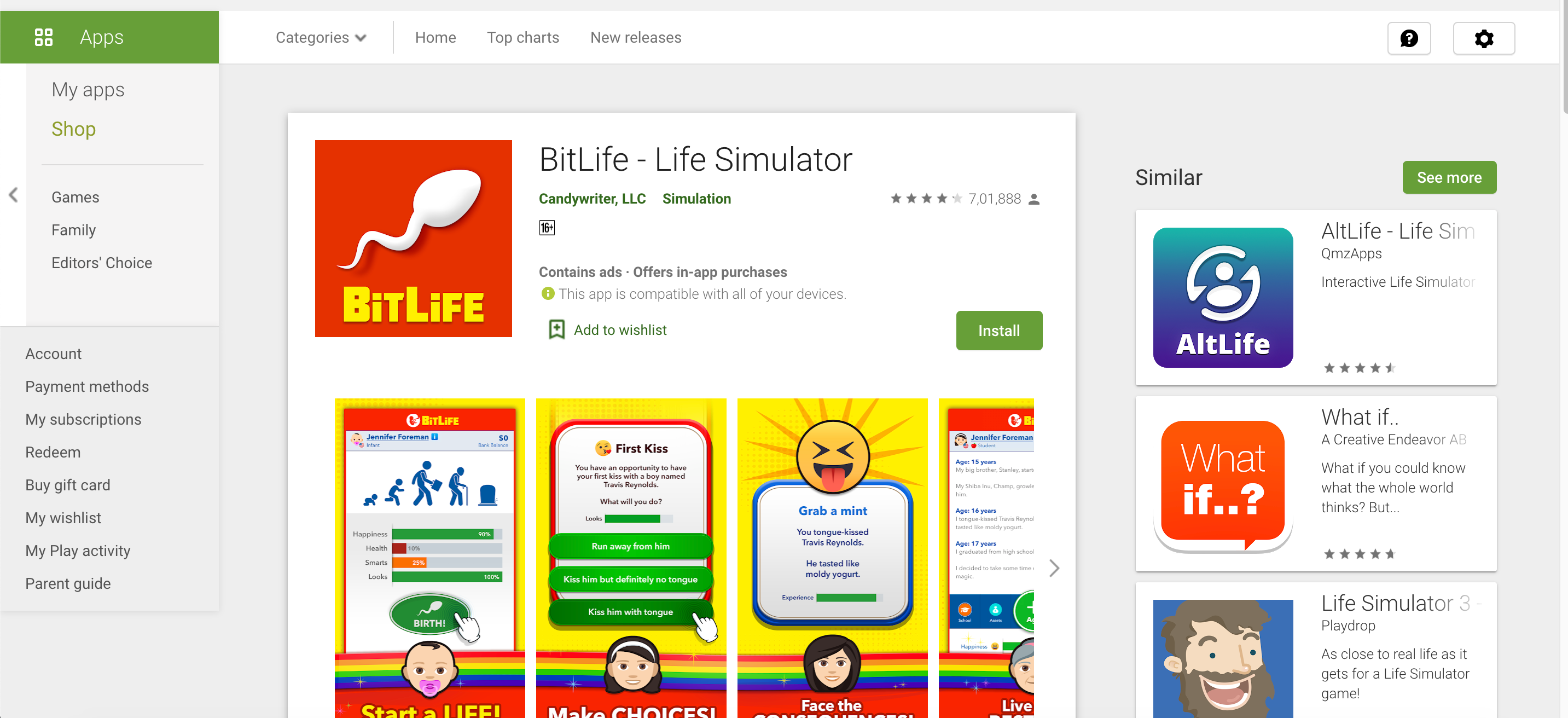 online no download games bitlife free play