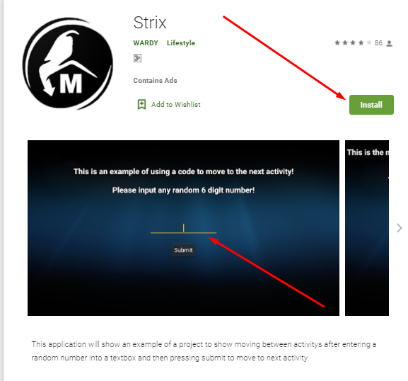 Install Strix App on Play Store