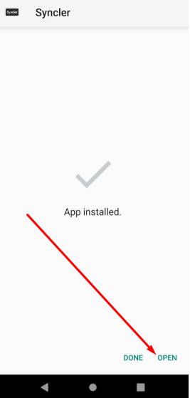 Open Installed 'Syncler App'