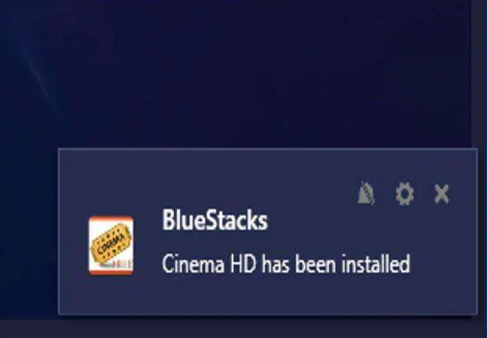 Cinema HD APK installed on Bluestacks