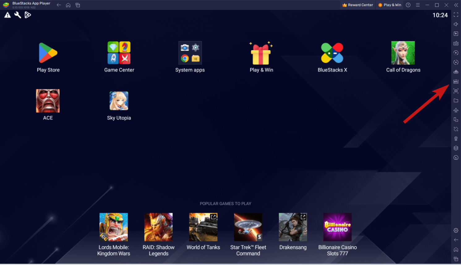 APK Installation option on Bluestacks - WIndows