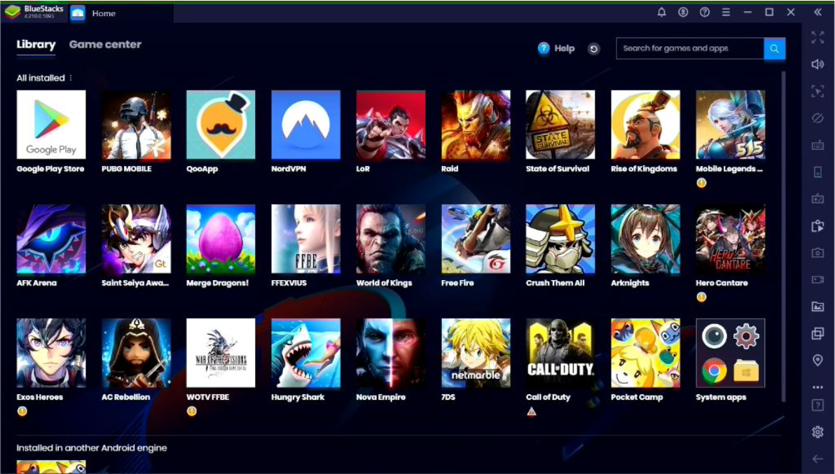 BlueStacks Emulator Installed on Windows PC - Free Download